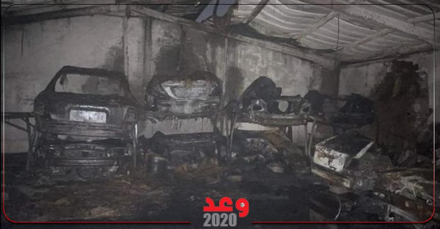 حريق في مخزن قطع غيار سيارات ببورسعيد